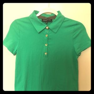 Spring teal golden button up from jones New York.